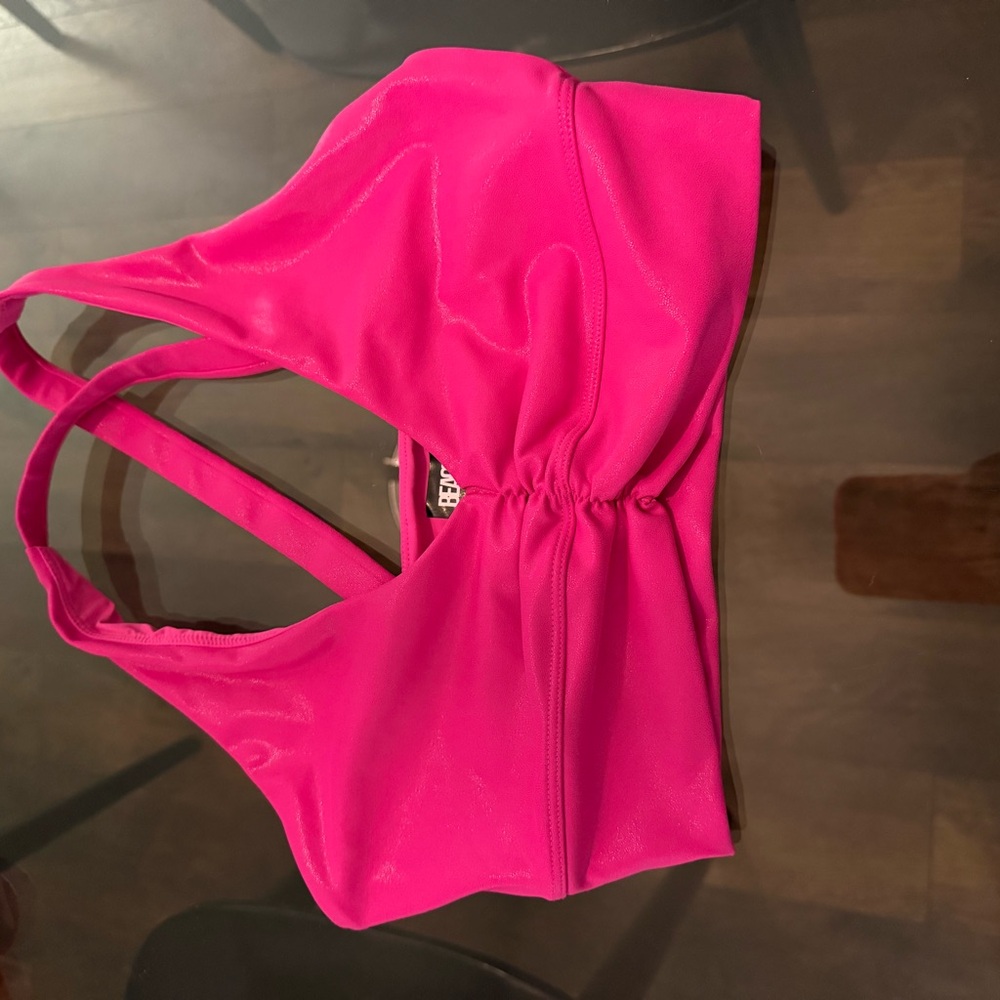 Beach Riot S Fuchsia Women's Sports Bra
